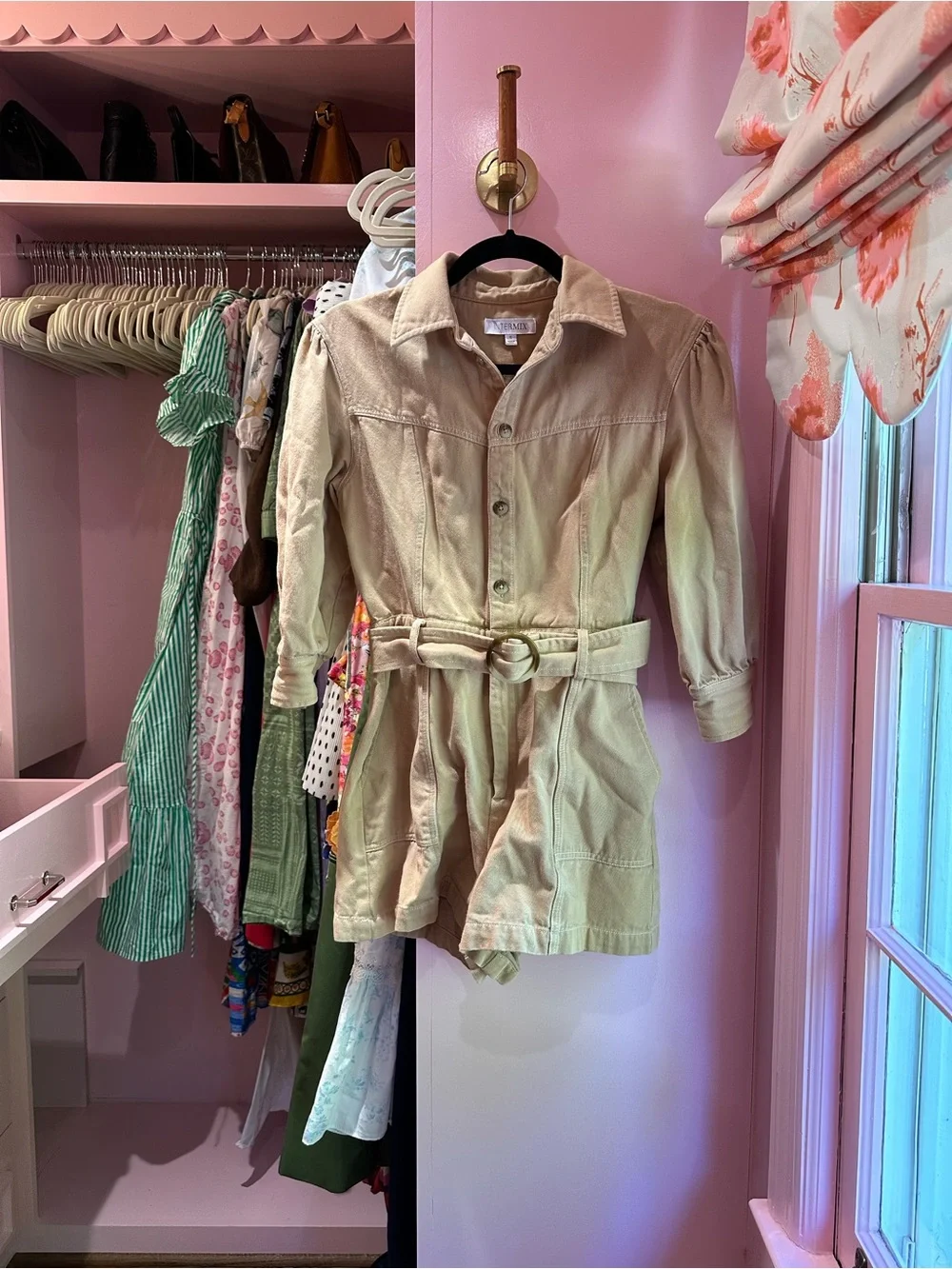 INTERMIX Tan Collared Jacket - Picture 1 of 4